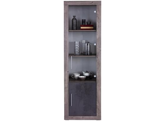 Vitrína Frame - farby dubu/biela, Konvenčný, kompozitné drevo/sklo (56/200/42cm) Vitrína Frame - farby dubu/biela, Konvenčný, kompozitné drevo/sklo (56/200/42cm)