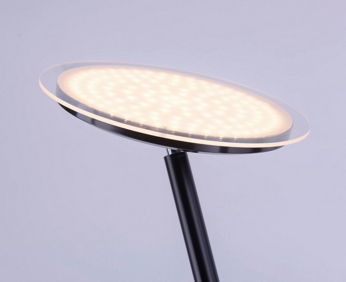 Led-stehlampe Dimmbar Schwarz Mit Touch - Schwarz, Design, Metall (30/30/181cm)