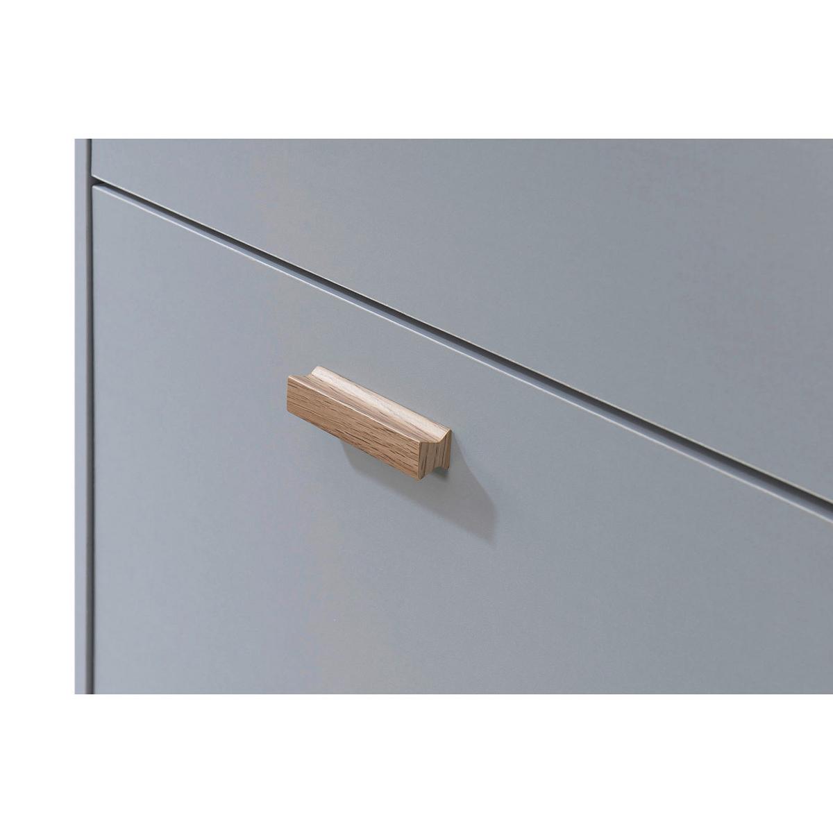 Schuhkipper Melanie Grau/ Eiche Dekor B: 58 Cm - Eichefarben/Grau, Design, Holzwerkstoff (58/131/25cm) - MID.YOU