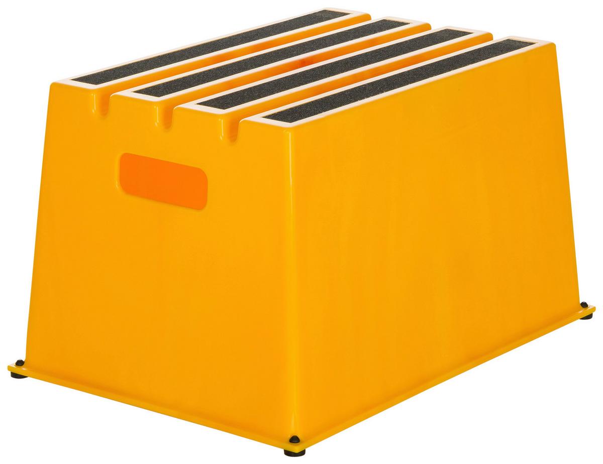 Tritthocker Tio-E1 - Gelb, Basics, Kunststoff (52,5/31/37,5cm) - MID.YOU