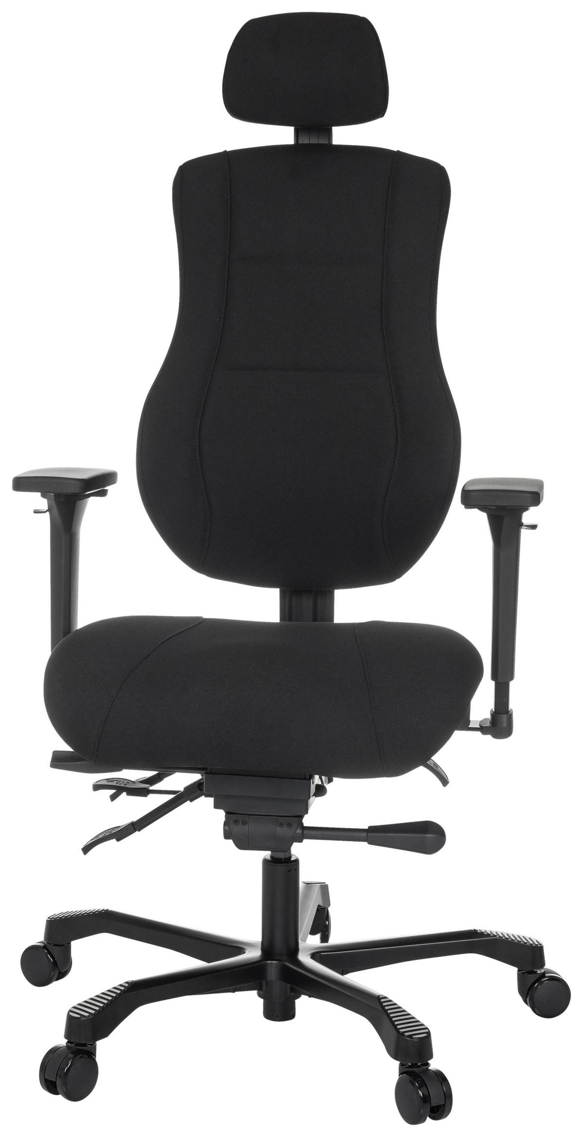 Drehstuhl 24 Hours Basic Schwarz B: 68 cm - Schwarz, MODERN, Kunststoff/Textil (68/109 - 151/70cm) - MID.YOU