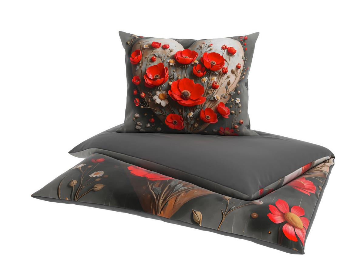 BETTWÄSCHE GREY ROMANCE - Multicolor, MODERN, Textil - Luca Bessoni