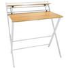 Schreibtisch Easy Clap Weiß/eiche Dekor - Eichefarben, Basics, Holzwerkstoff/Metall (84/60/92cm) - MID.YOU