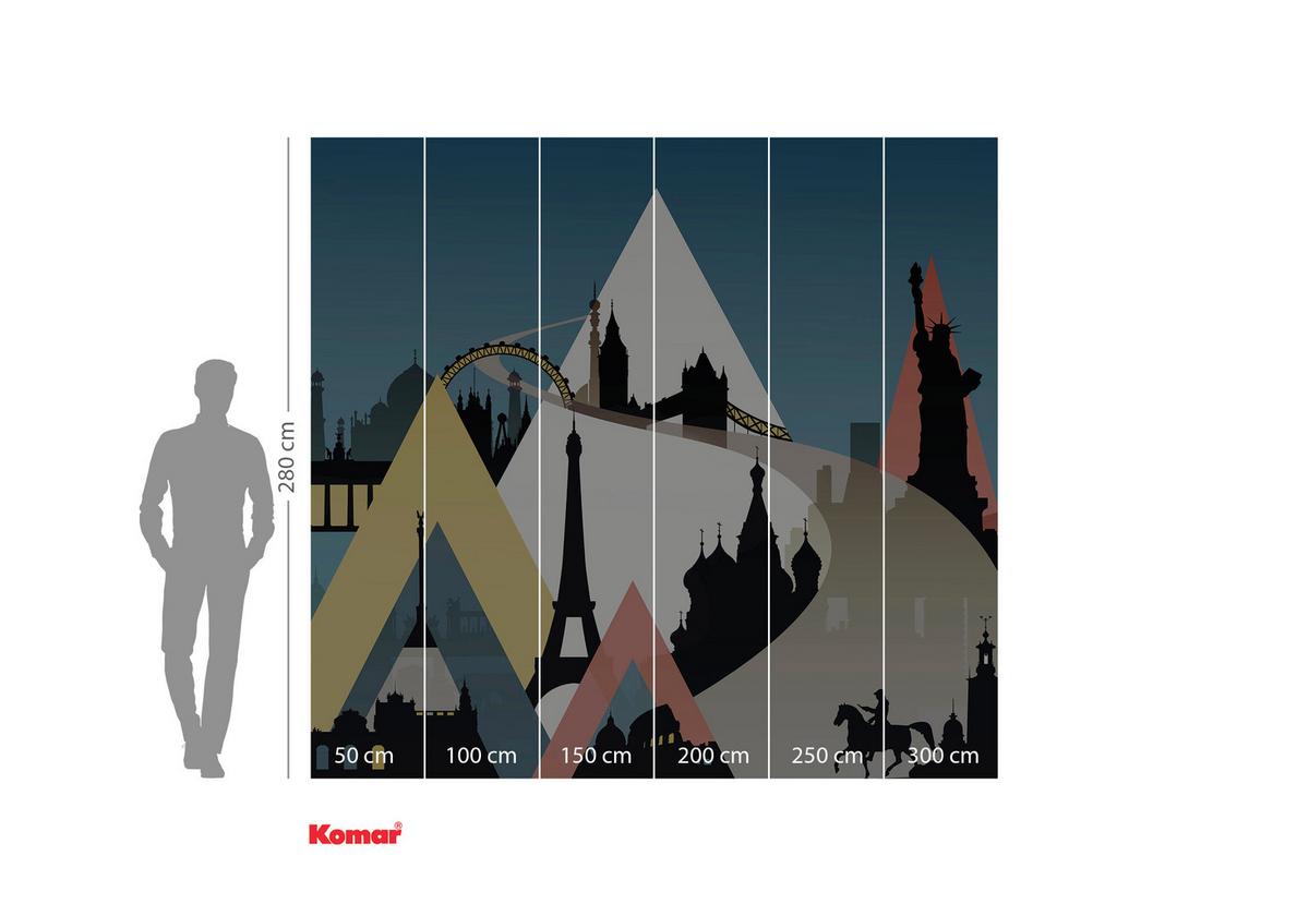 Fototapete Sightseeing - Multicolor, Trend, Papier (300/280cm)