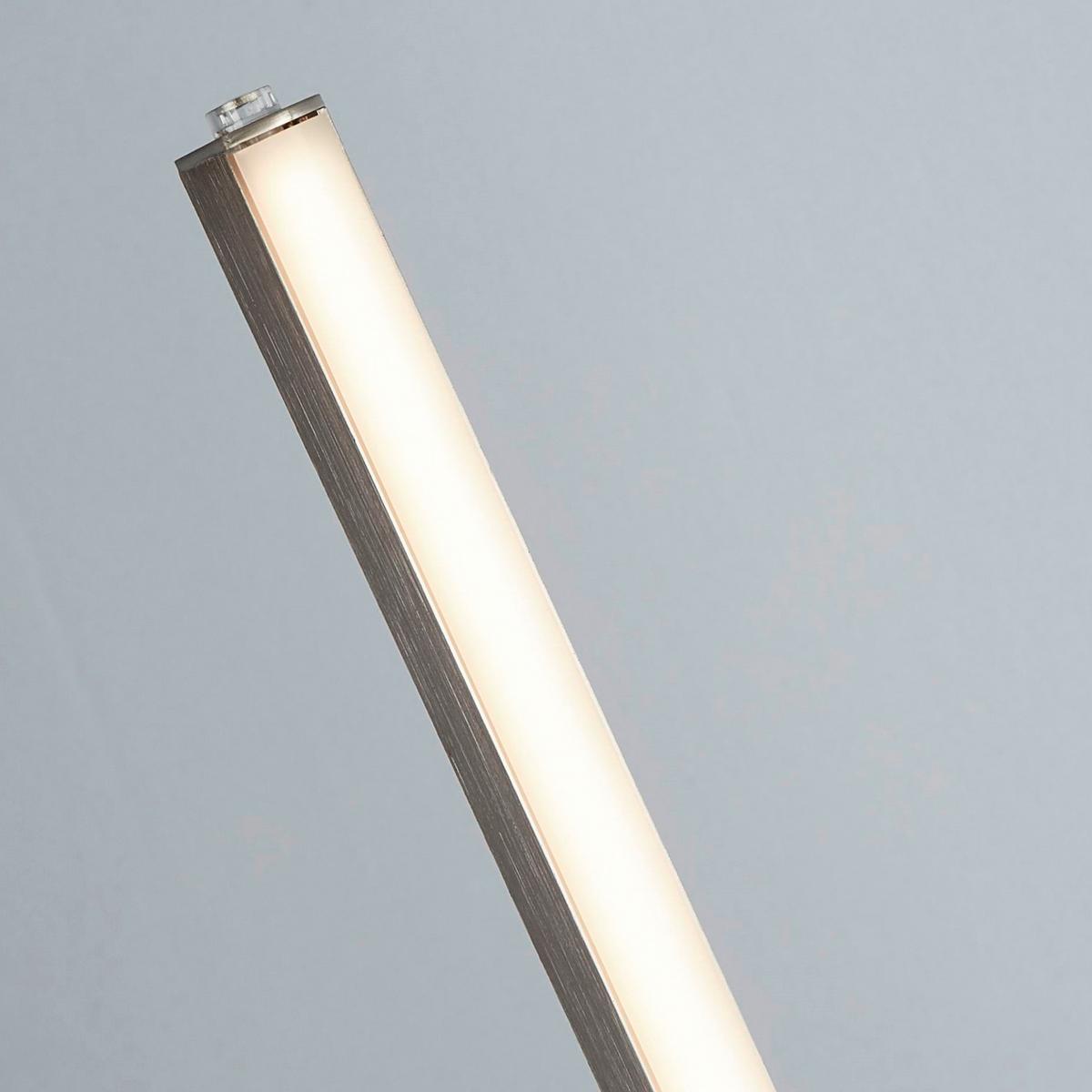 LED-Stehleuchte Eu96383-1ss - Silberfarben/Weiß, Basics, Kunststoff/Metall (20/150/20cm)