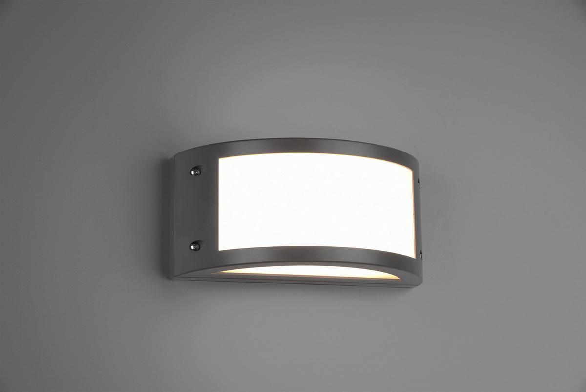 AUßENWANDLEUCHTE In- und outdoor, LED, 3000K - Anthrazit/Weiß, Design, Glas/Kunststoff (11,5/24,8/11,8cm)