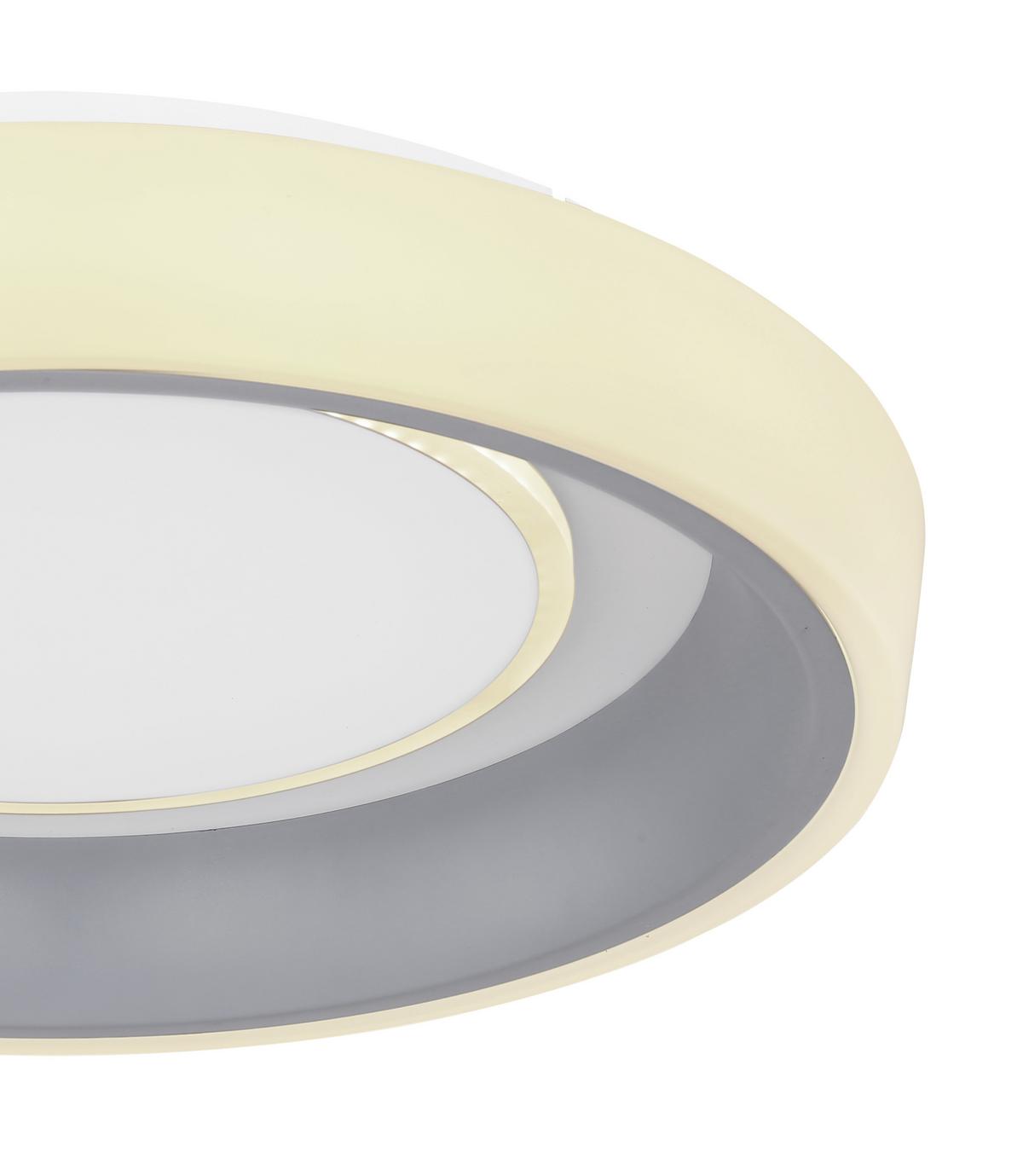 LED-Deckenleuchte Tabano Ø 50 cm mit Memoryfunktion - Anthrazit/Opal, Basics, Kunststoff/Metall (50/9,5cm) - Globo