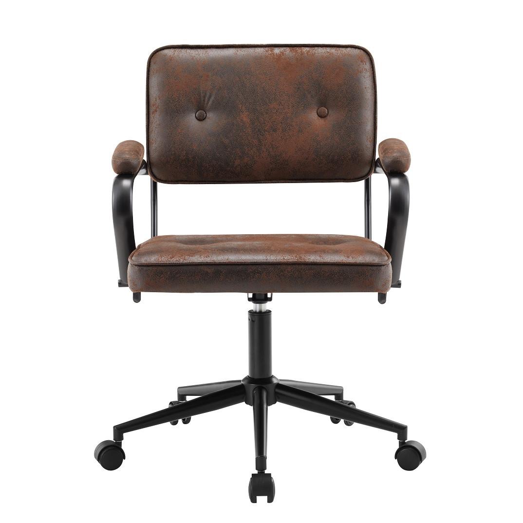 Kancelárska stolička COLT -EXKLUSIV- - čierna/tmavohnedá, Lifestyle, kov/drevo (62/85-95/63cm) - Mömax