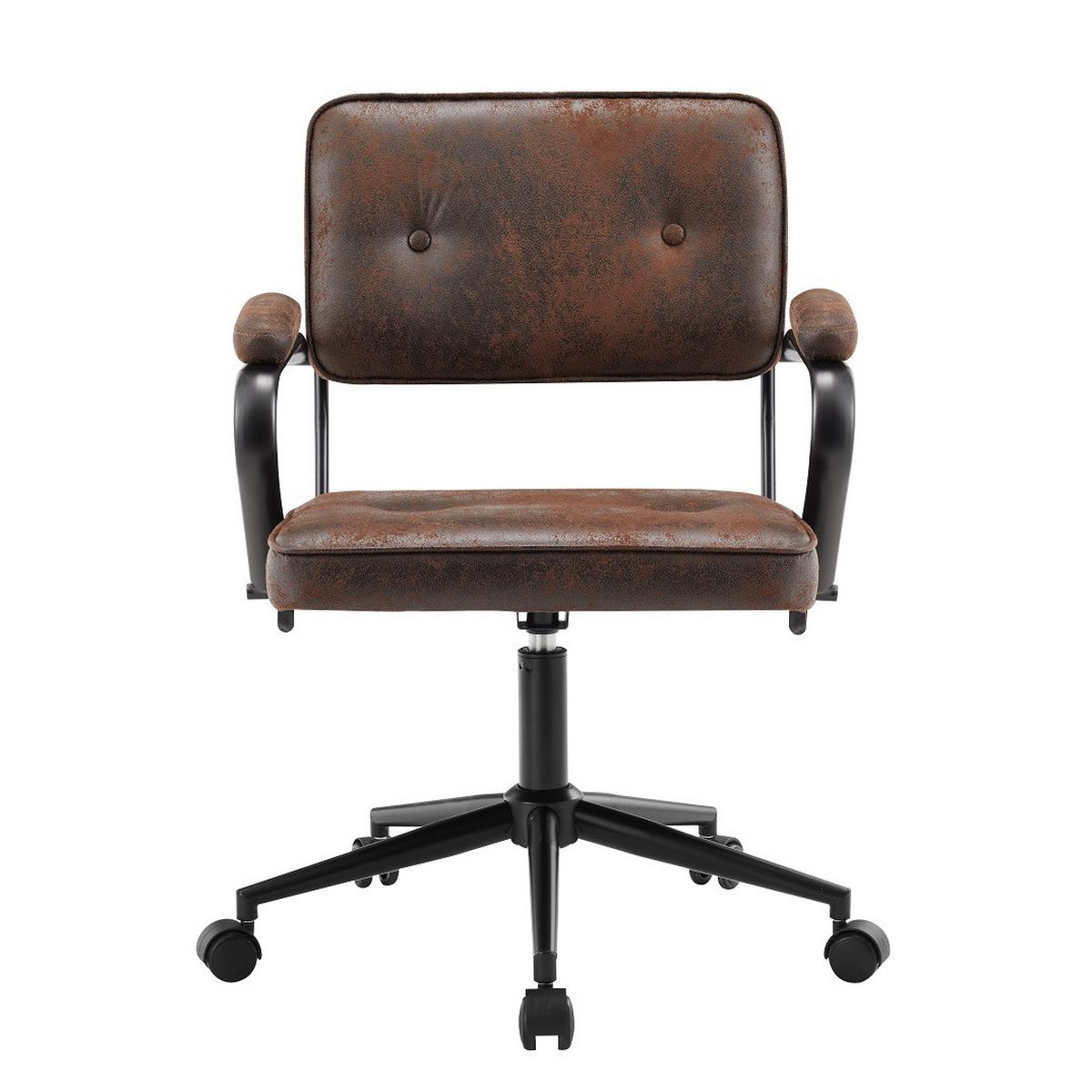 Kancelárska stolička COLT -EXKLUSIV- - čierna/tmavohnedá, Lifestyle, kov/drevo (62/85-95/63cm) - Mömax