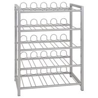 Weinregal Metall Alufarben 45 Flaschen BxH: 54x76 cm - Alufarben, MODERN, Metall (54/76/31cm)