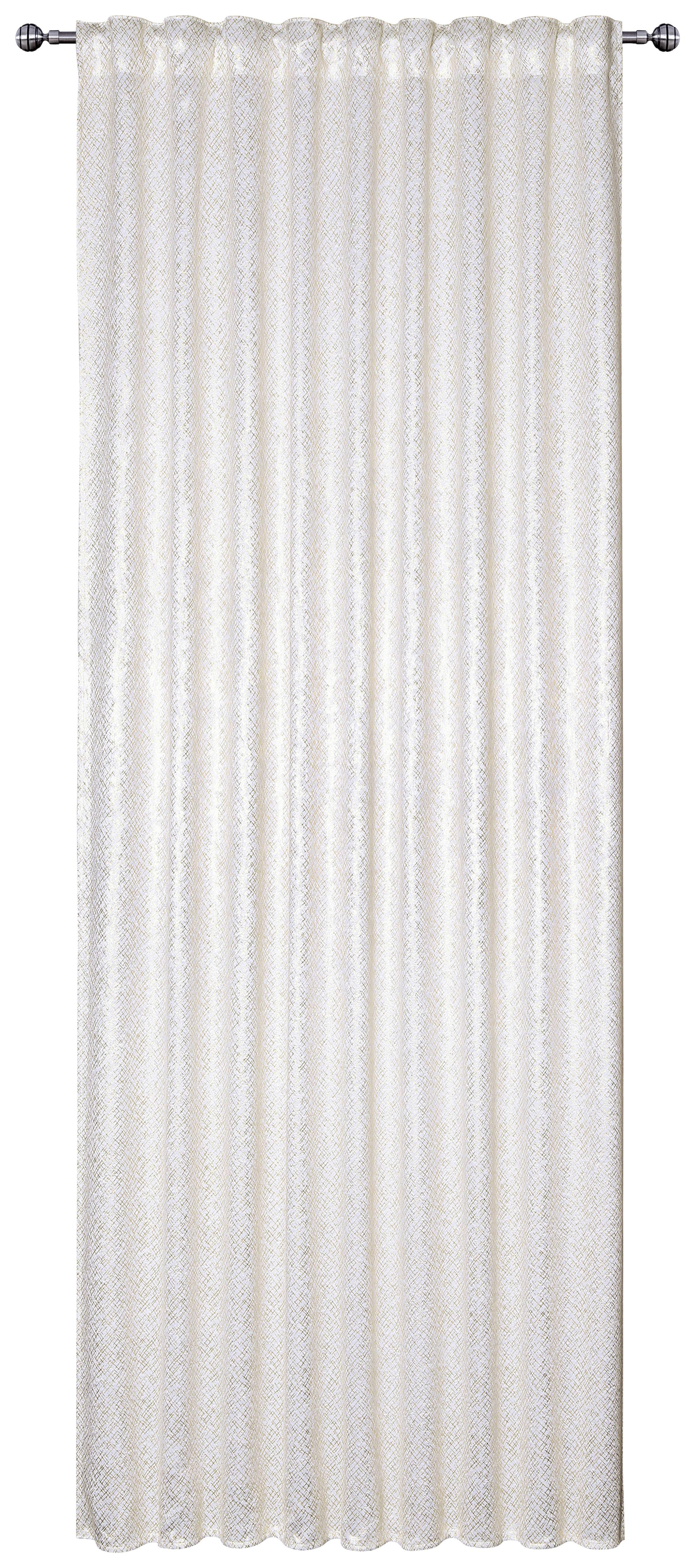 FERTIGVORHANG STEFFI - Ecru/Goldfarben, MODERN, Textil (135/245cm) - Luca Bessoni