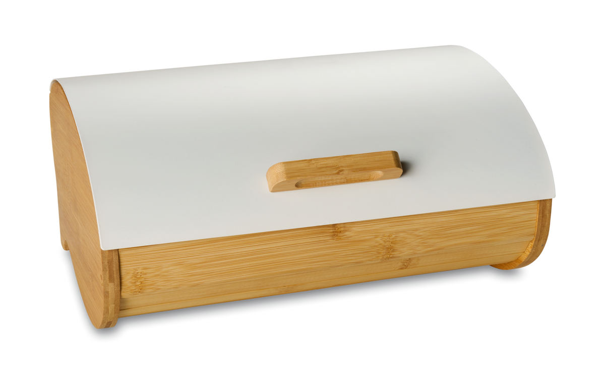 BOX NA CHLIEB SVEA - biela/prírodná farba, Modern, kov/drevo (35/25/15,5cm) - Mömax