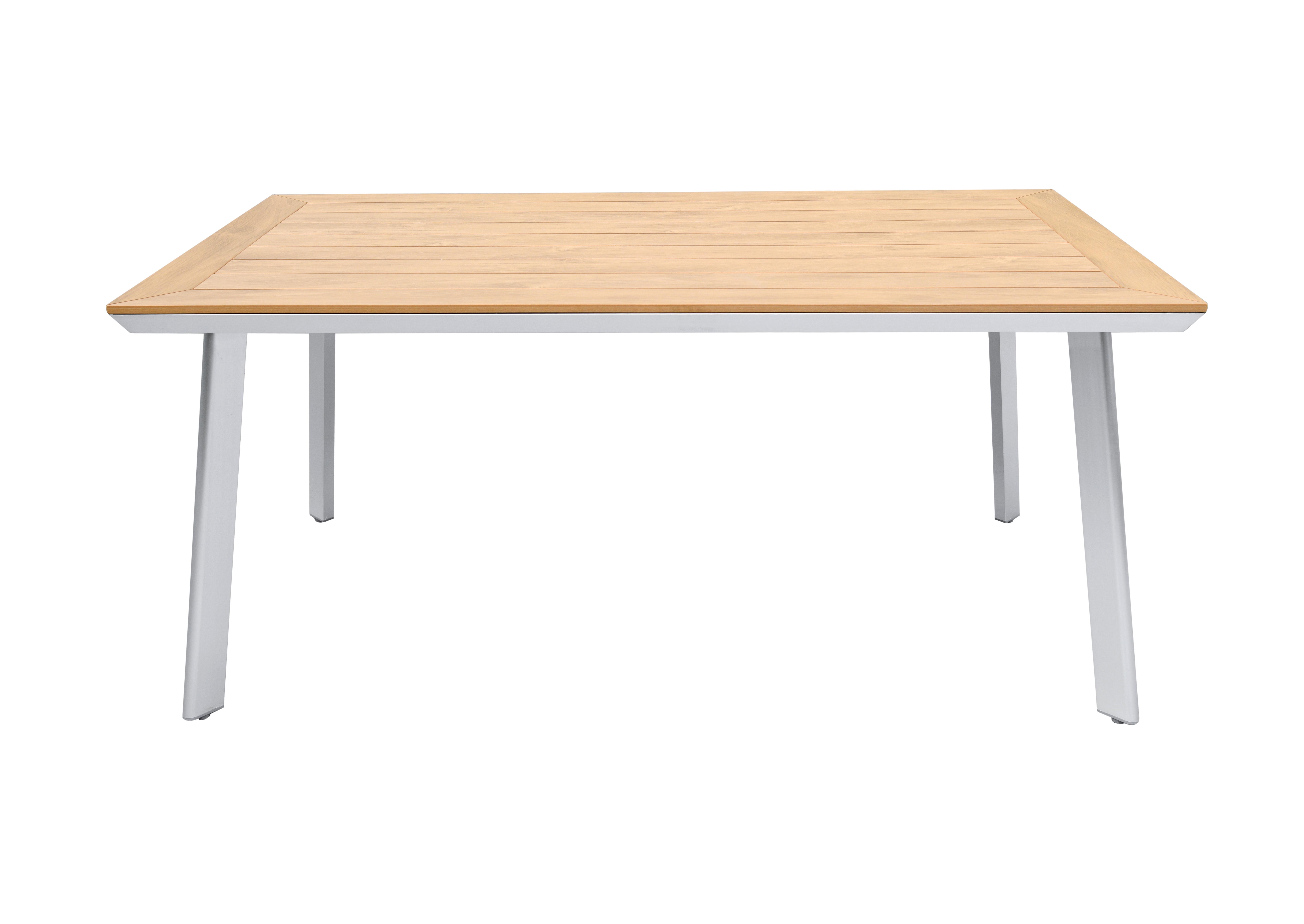 GARTENTISCH TISCH LIVORNO - Silberfarben/Braun, MODERN, Kunststoff/Metall (90/72/160cm) - Gardenson