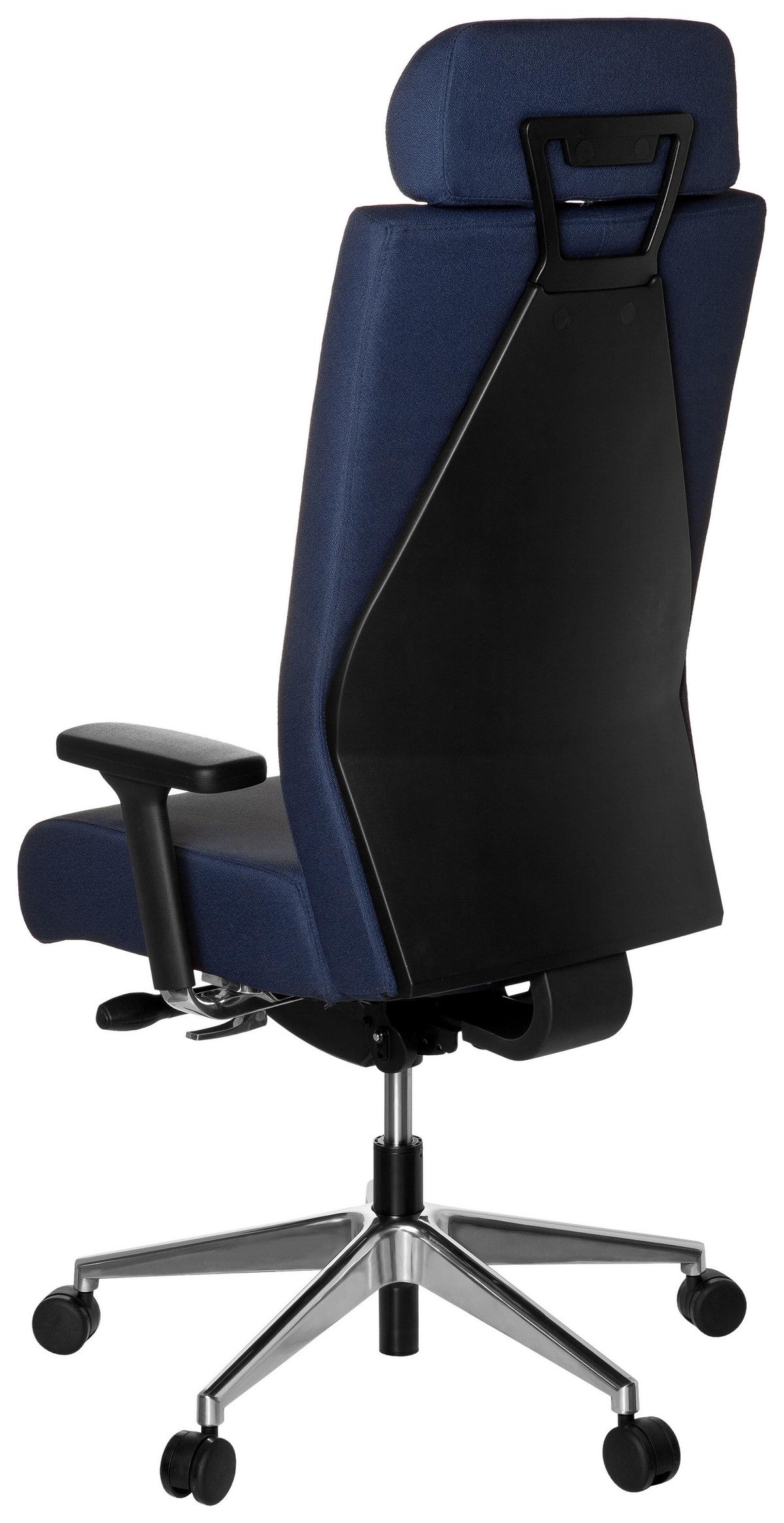 Drehstuhl Pro-Tec Xxl Dunkelblau - Alufarben/Schwarz, MODERN, Kunststoff/Textil (59/138/49cm) - MID.YOU