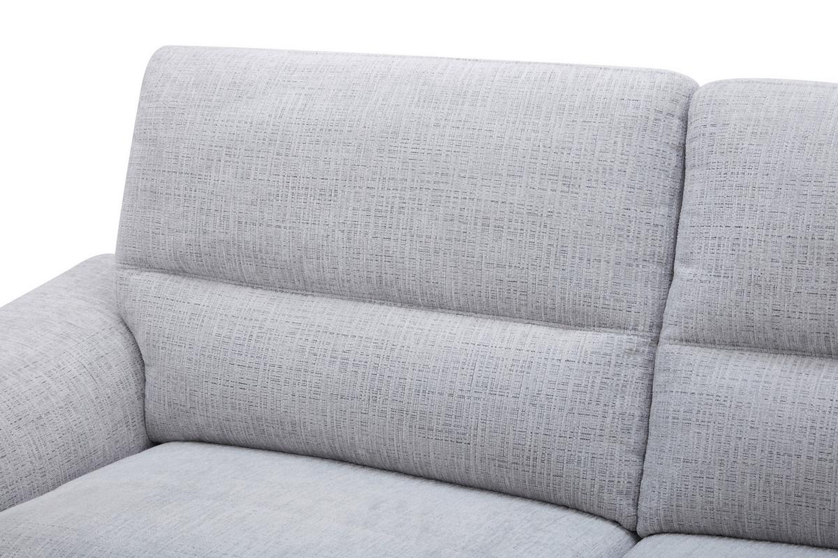 2-Sitzer Sofa Berlin Samt Grau, B: 214 cm - Schwarz/Naturfarben, MODERN, Holz/Kunststoff (216/94/95cm)