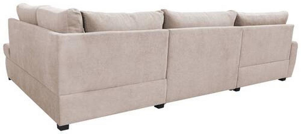Ecksofa Canion - Chromfarben/Beige, Design, Textil (174/322/173cm) - Livetastic