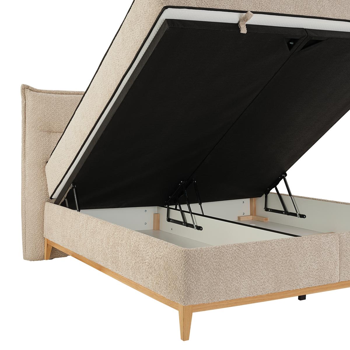 Boxbett Smile inkl. Matratze 160x200 - Creme, KONVENTIONELL, Holz/Holzwerkstoff (160/200cm) - James Wood