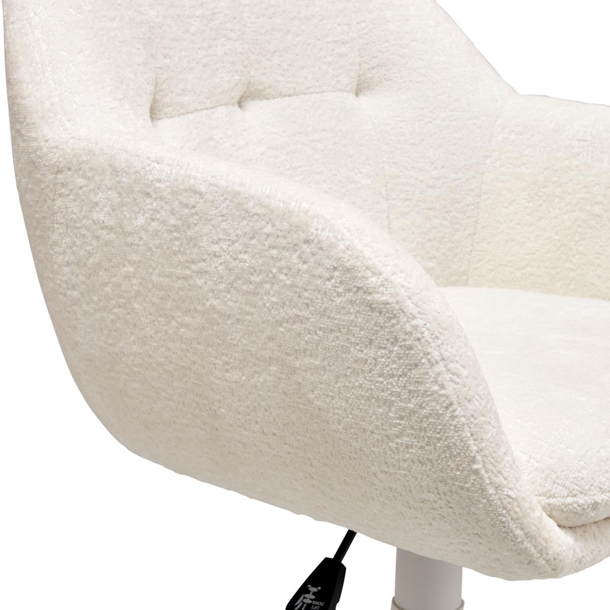 Drehstuhl Portland - Weiß, LIFESTYLE, Kunststoff/Textil (57/82-92/60cm) - MID.YOU