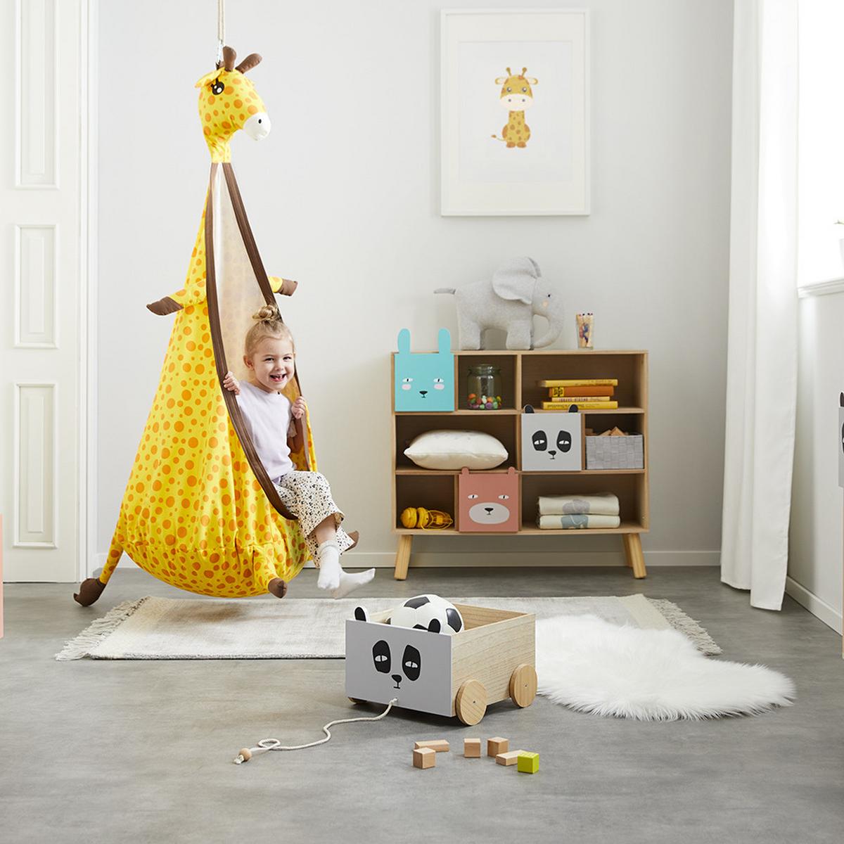 Box na kolieskach LANNY - sivá/prírodná farba, Modern, drevo (32/23/30cm) - Bessagi Kids
