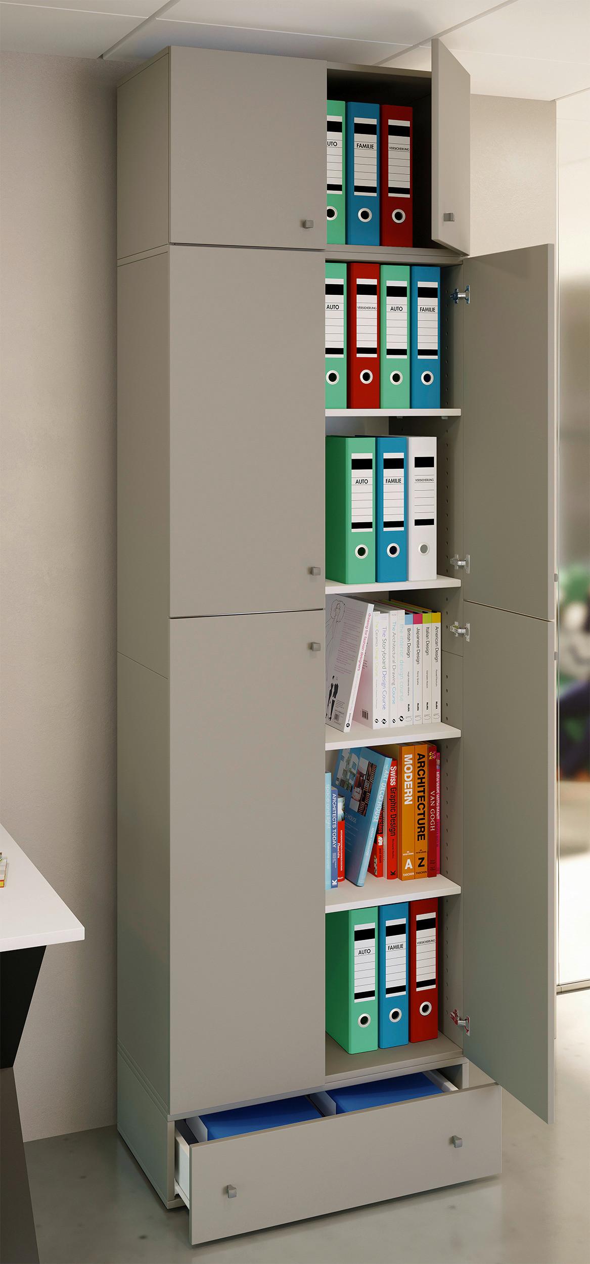 Aktenregal Lona Grau B: 70 Cm - Grau, MODERN, Holzwerkstoff (70/240/39cm) - MID.YOU