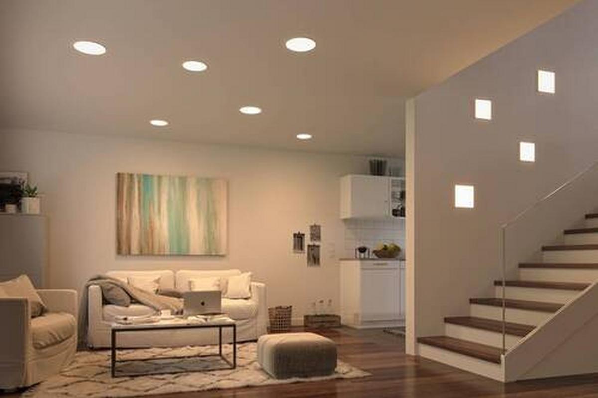LED-Paneel L: 18,5 cm dimmbar - Weiß, Design, Kunststoff (18,5/18,5cm) - Paulmann