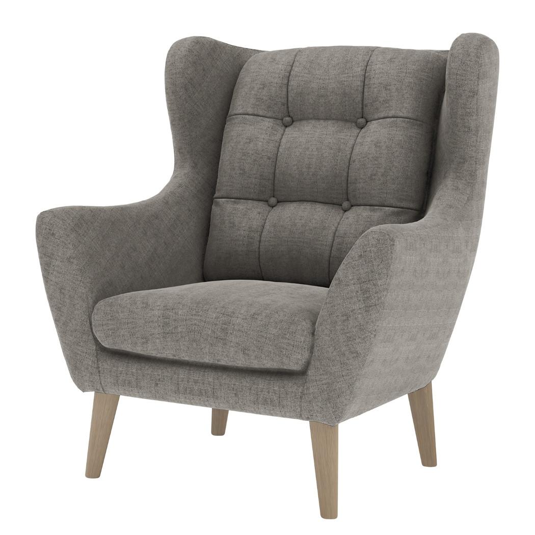 Sessel Henry, Dunkelgrau B: 91 cm - Eichefarben/Dunkelgrau, KONVENTIONELL, Textil (91/107/94cm) - Trendmanufaktur