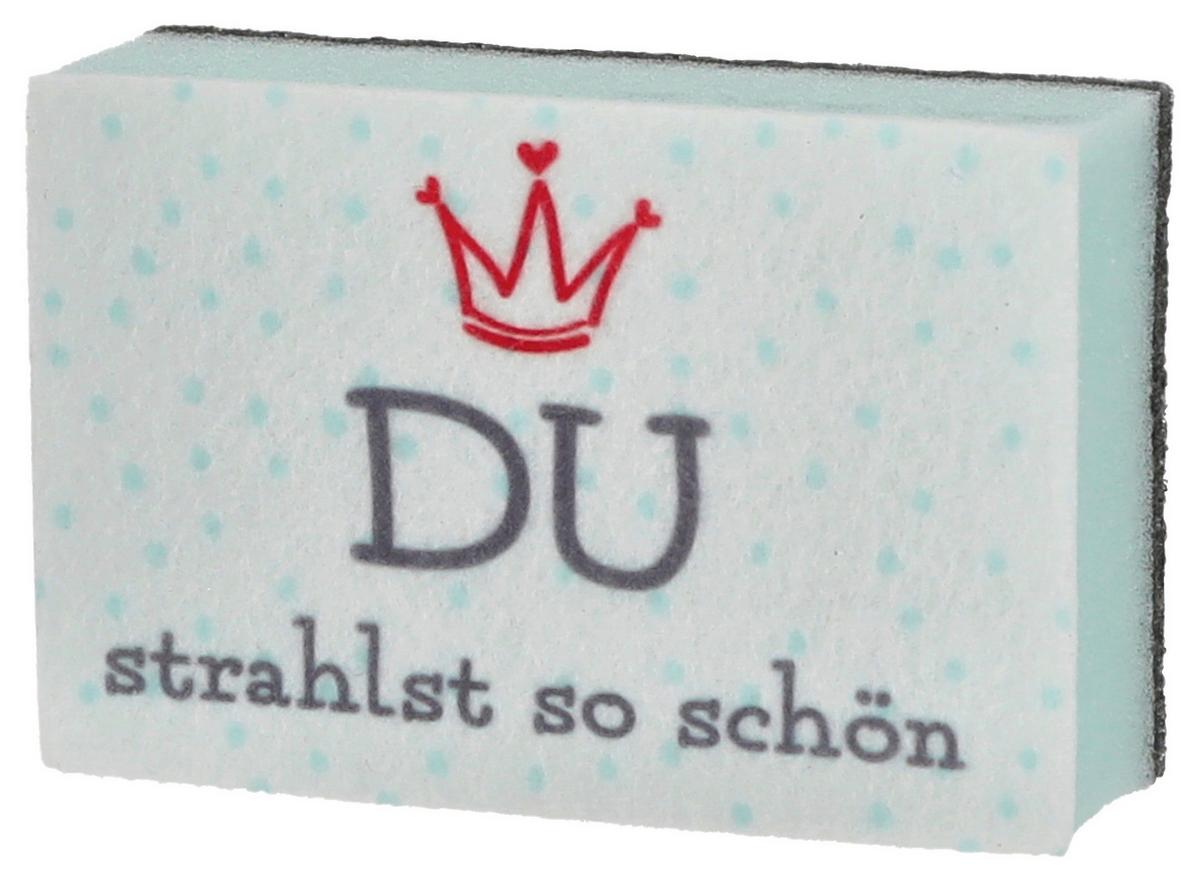 Schwamm Luisa - Blau/Rotorange, Basics, Kunststoff (10,5/7/3cm)