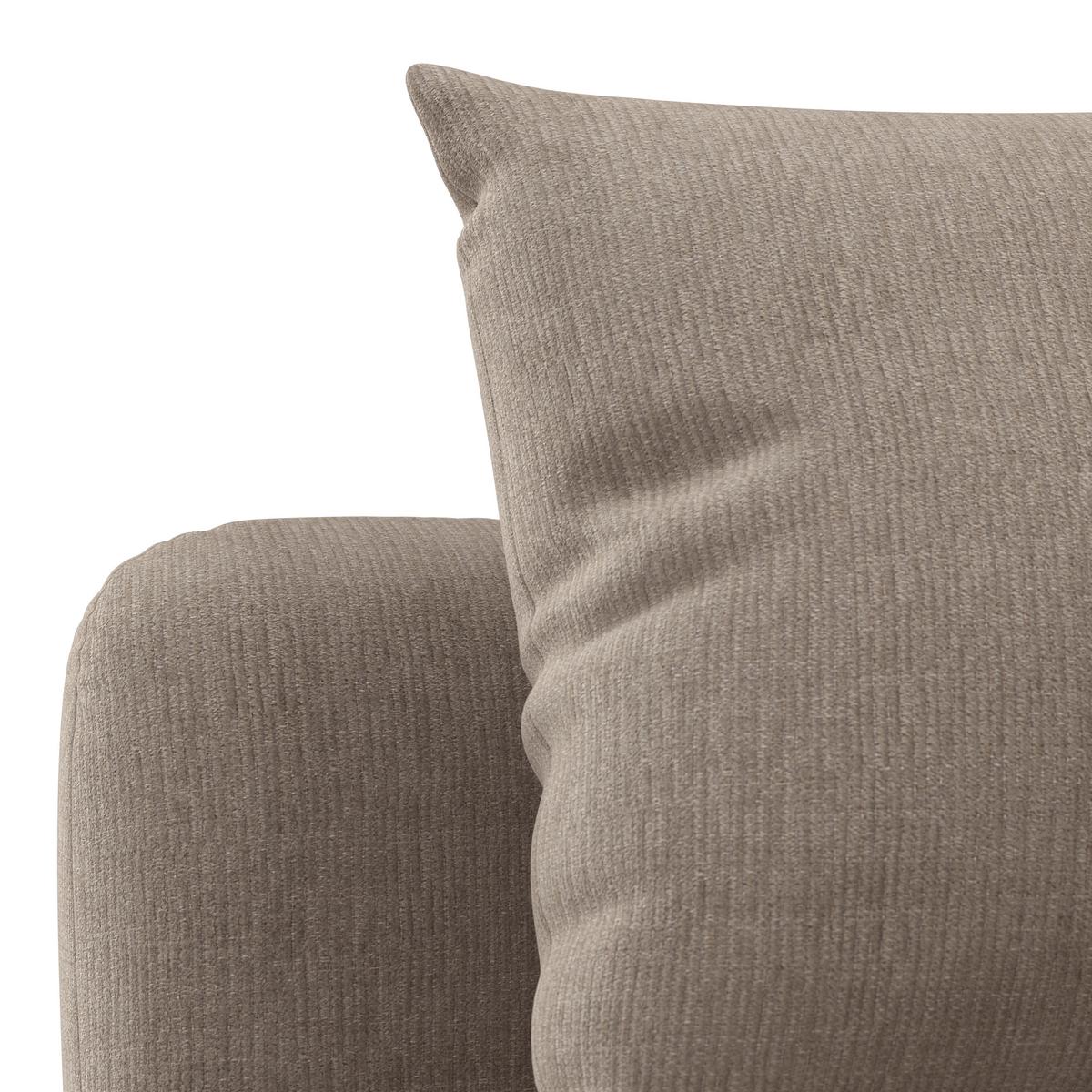 Sedacia súprava NICOLE, pravá, béžová, max. do 480 kg - čierna/sivobéžová, Modern, drevo/textil (306/87/162cm) - Bessagi Home