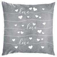 Zierkissen Sophia 45x45 Cm Polyester Grau Mit Zipp - Grau, MODERN, Textil (45/45cm) - Luca Bessoni