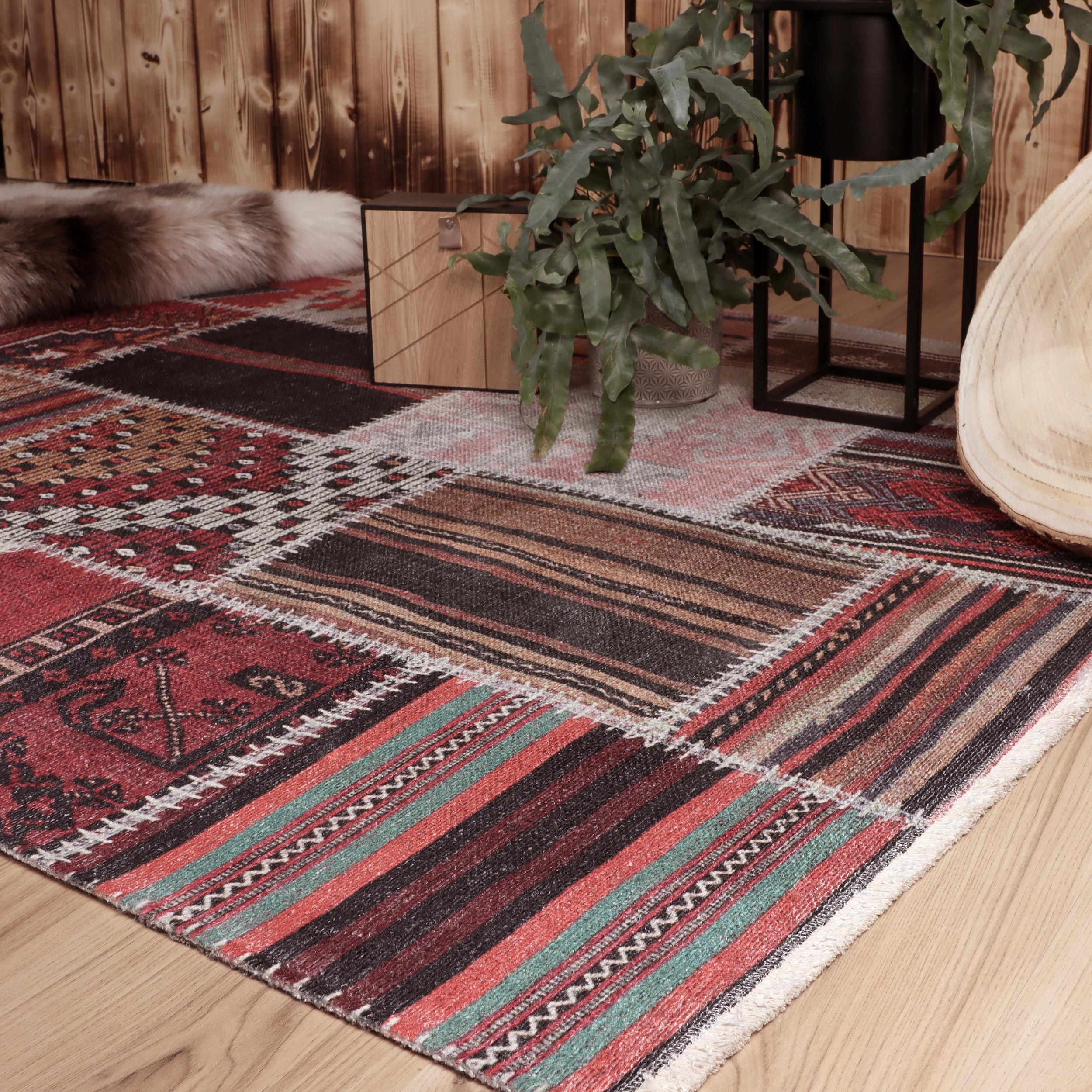 Flachwebteppich My Ethno Multicolor 115x170 cm - Multicolor, LIFESTYLE, Textil (115/170cm) - Obsession