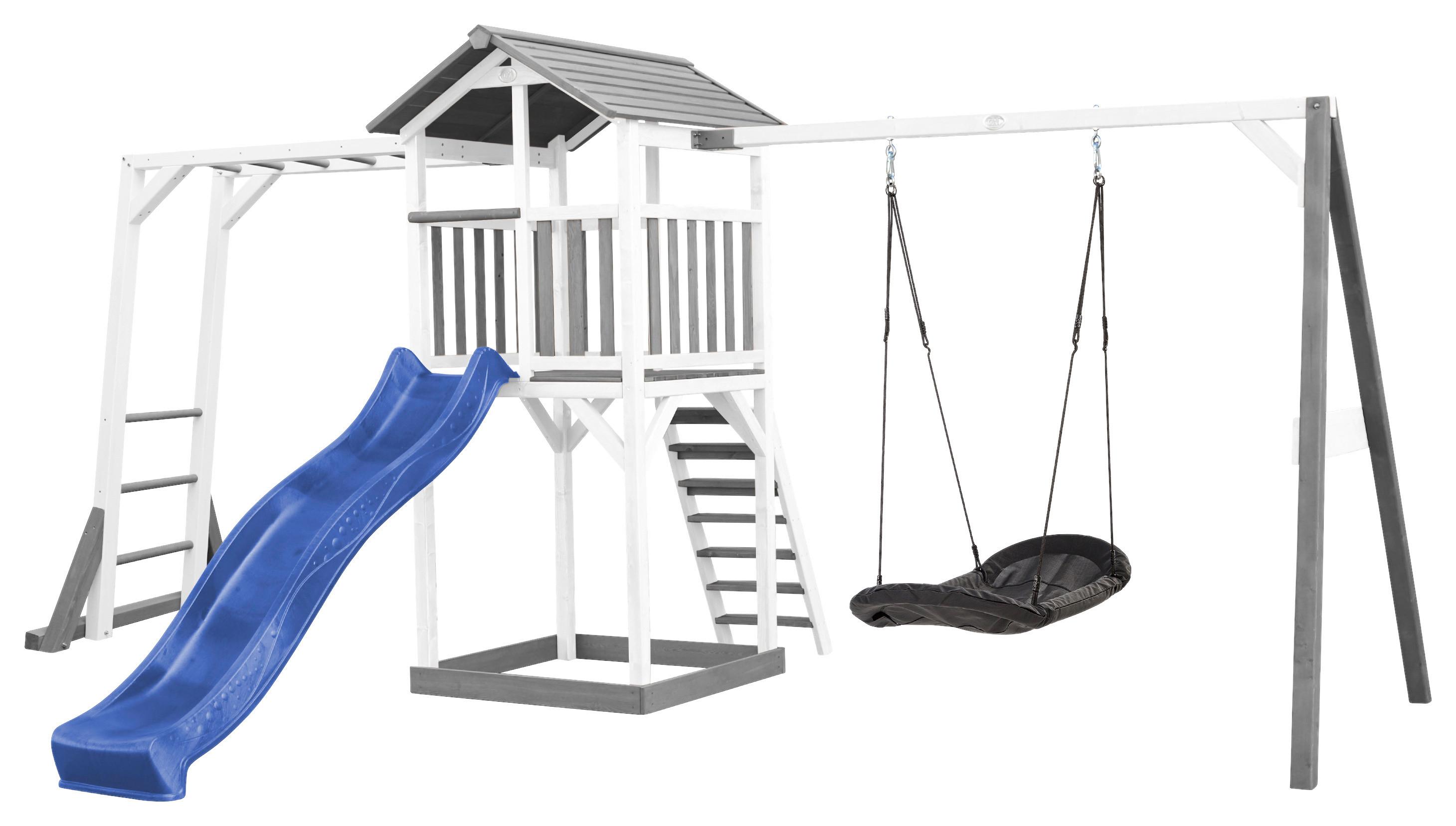Spielturm A025.134.32 - Blau/Weiß, KONVENTIONELL, Holz (519/242/349cm) - Ambia Garden