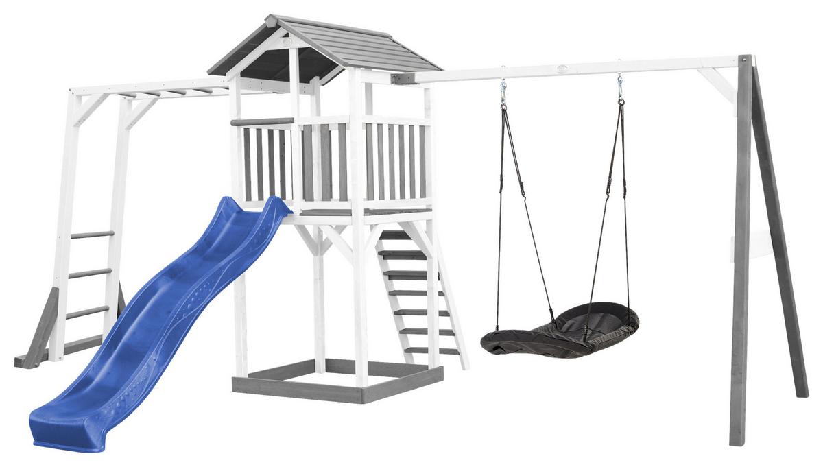 Spielturm A025.134.32 - Blau/Weiß, KONVENTIONELL, Holz (519/242/349cm) - Ambia Garden