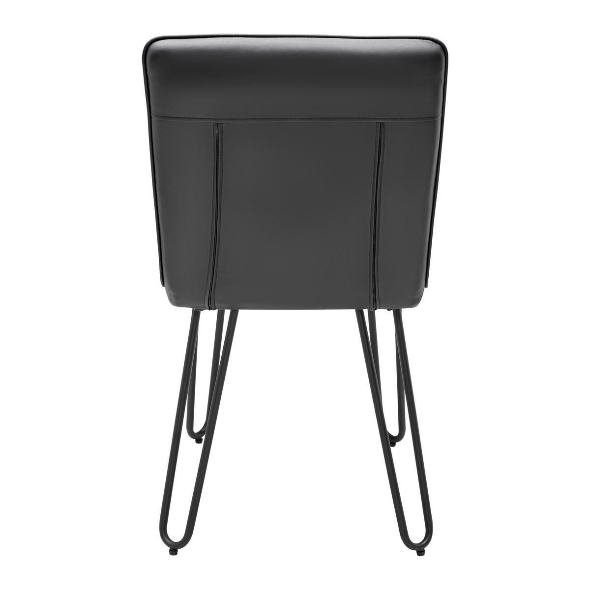 Židle Ivie - černá koženka - černá, Moderní, kov/dřevo (43/86/62cm) - P & B
