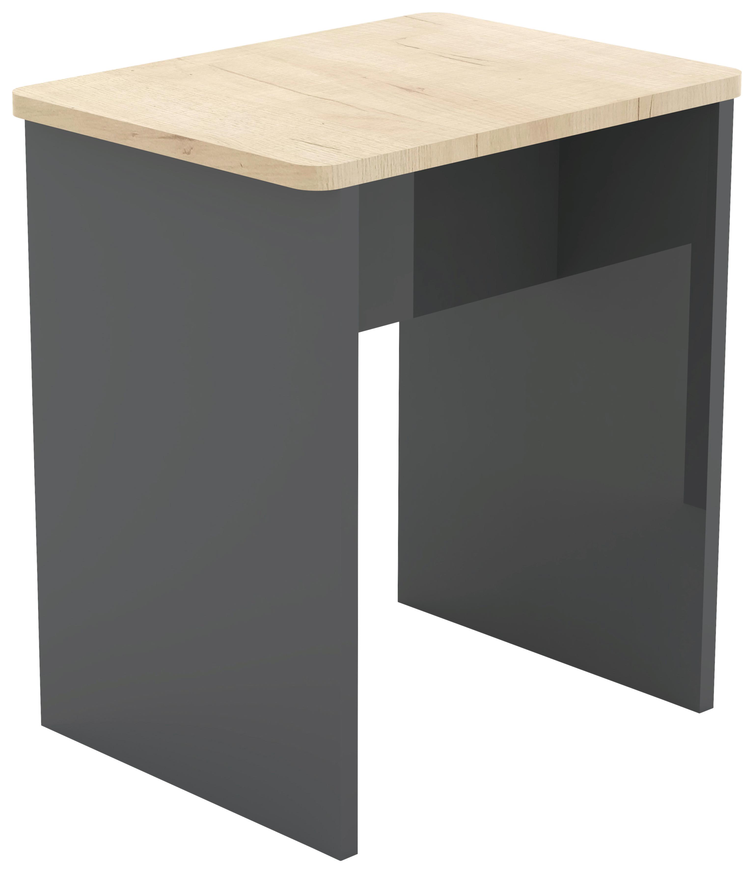 Hocker Esal Anthrazit B: 40 cm ESAL - Anthrazit/Weiß, MODERN, Holzwerkstoff (40/45/30cm) - MID.YOU