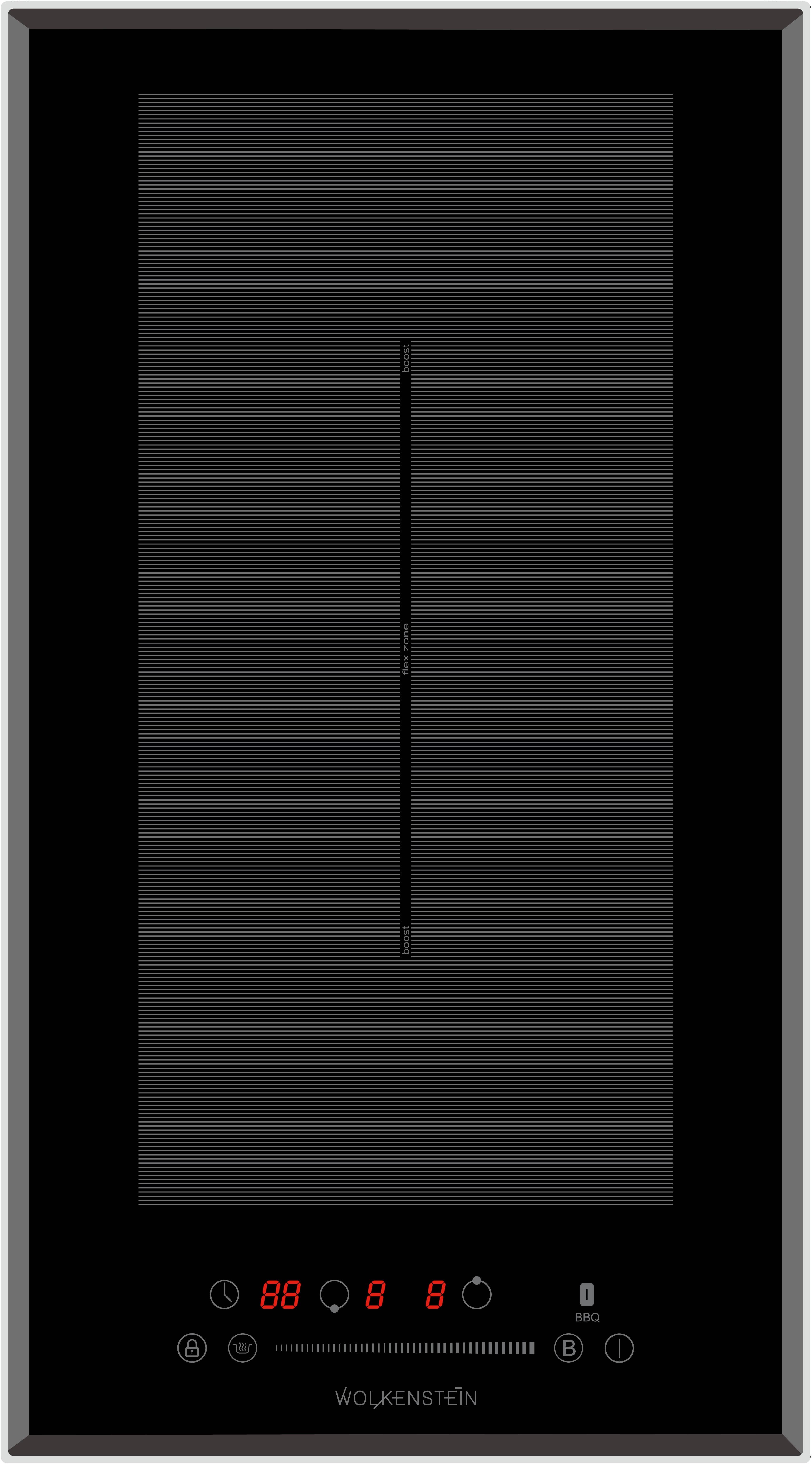 Induktionskochfeld Schwarz B: 28,8 cm - Basics, Glas (28.8/5.7/52cm) - Wolkenstein