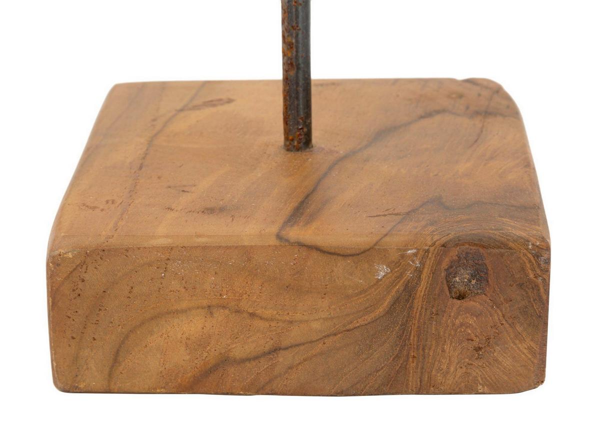 Skulptur Star Teak, Braun B: 28 cm - Braun, Basics, Holz (28/42/12cm)