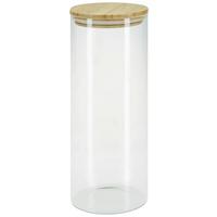 Vorratsdose aus Glas Cristin Spülmaschinengeeignet - Klar/Naturfarben, Basics, Glas/Holz (10/26,5cm) - James Wood