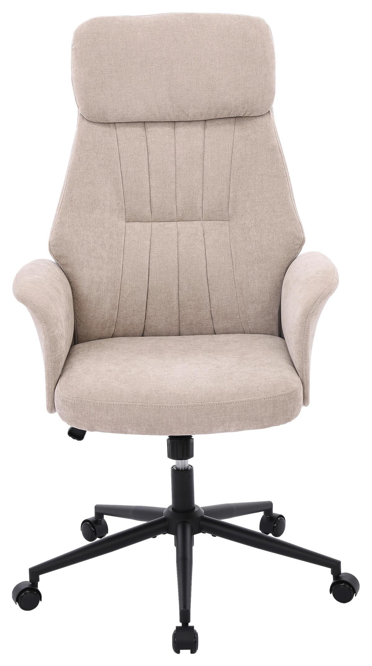 Drehstuhl Austin Hellbraun B: 66 cm - Hellbraun/Schwarz, MODERN, Holz/Kunststoff (66/114/122/64cm) - Livetastic