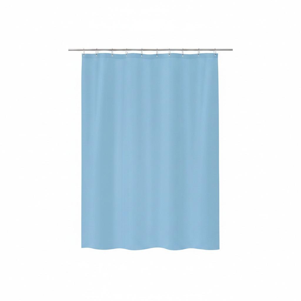 Duschvorhang in Hellblau 180x200 cm - Hellblau, Basics, Textil (180/200cm) - Spirella