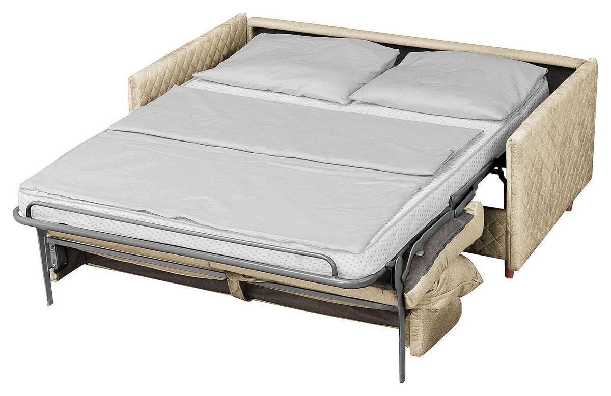 Schlafsofa Sana Beige B: 175 cm - Beige/Naturfarben, Design, Textil (175/95/103cm) - Livetastic