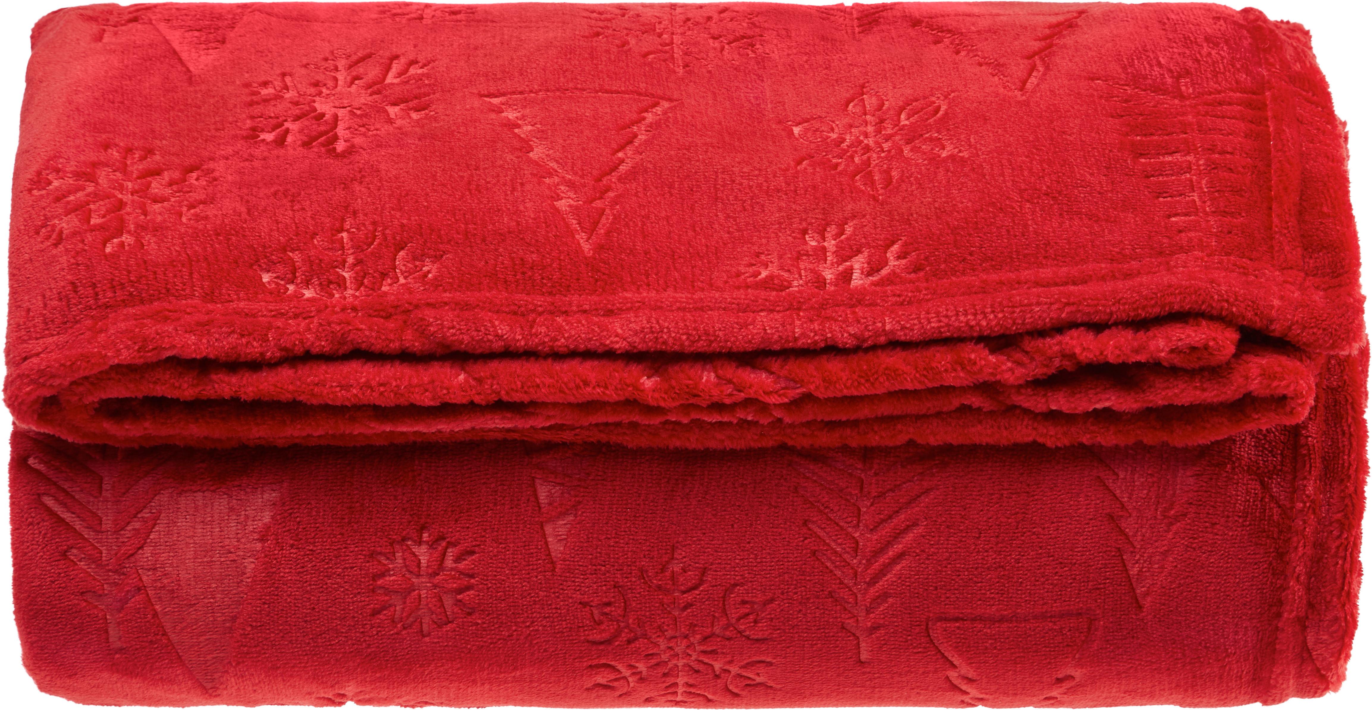 Kuscheldecke Visby - Rot, ROMANTIK / LANDHAUS, Textil (150/200cm) - James Wood