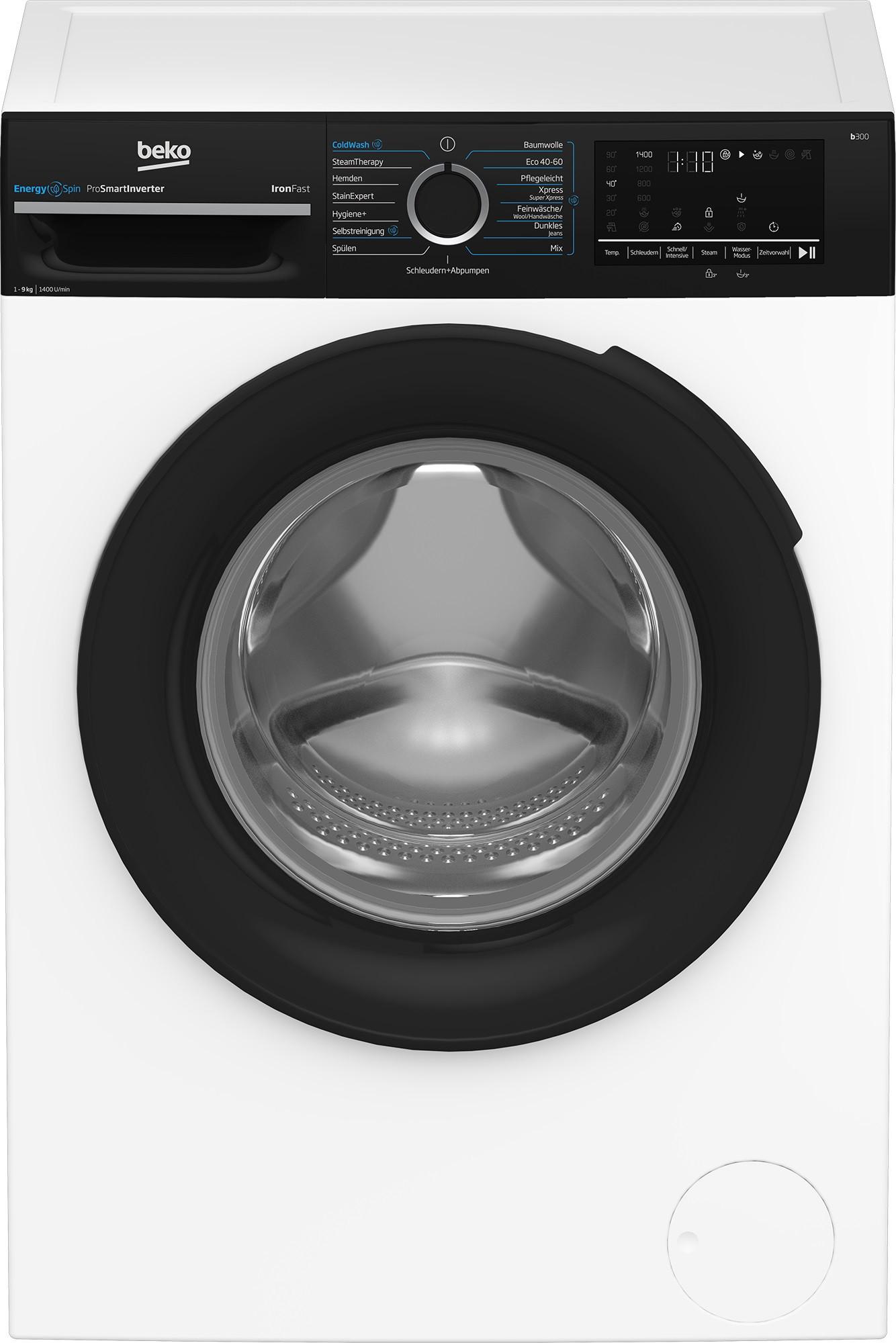 Waschmaschine BM3WFU49413W Füllmenge ca. 9 kg, EEKL: A - Weiß, Basics (60/84,5/54,6cm) - Beko
