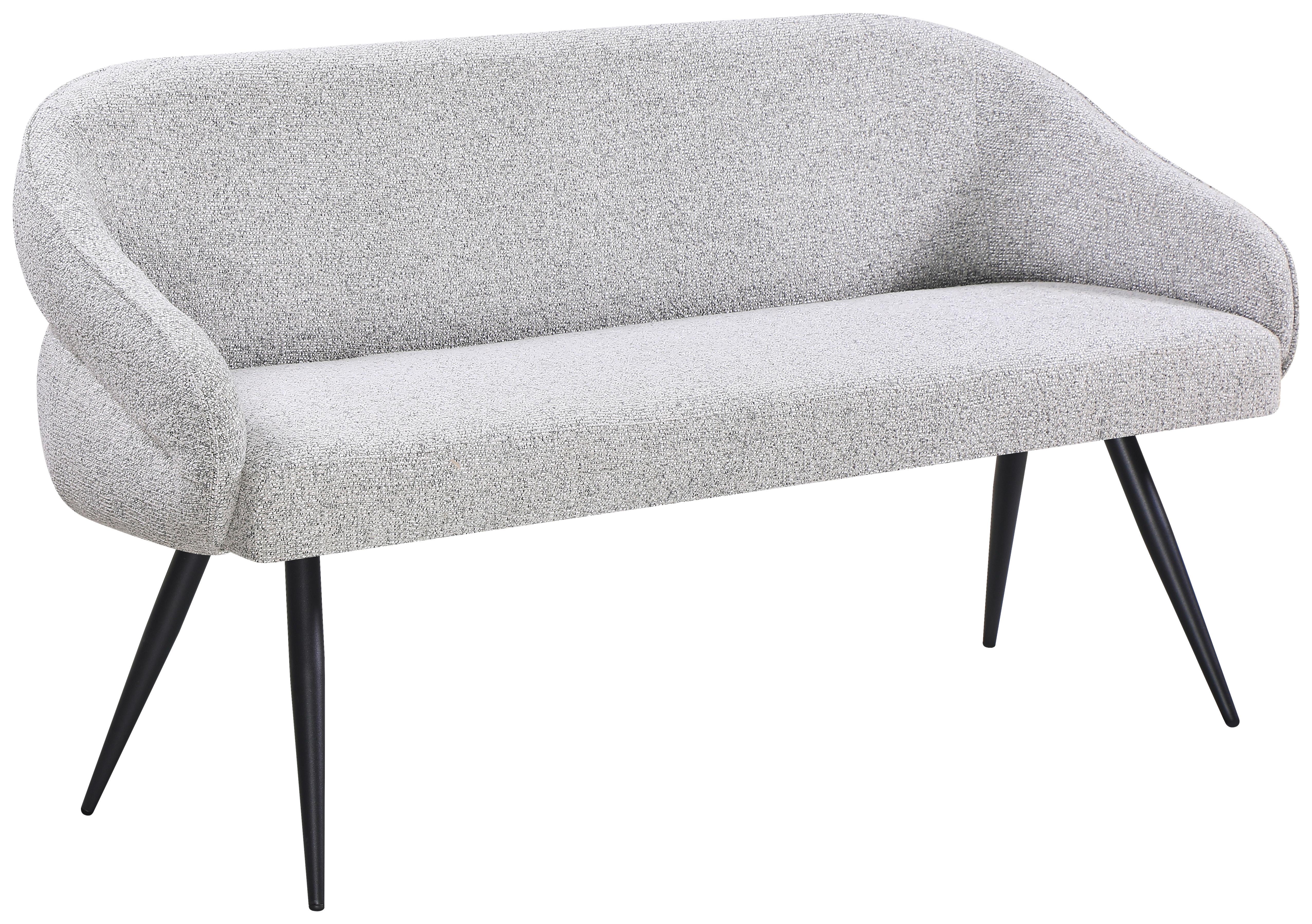 Sitzbank Royal Beige/Grau B: 150 cm - Schwarz/Grau, MODERN, Textil/Metall (150/82/62cm) - Livetastic