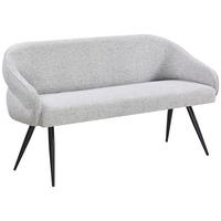 Sitzbank Royal Beige/Grau B: 150 cm - Schwarz/Grau, MODERN, Textil/Metall (150/82/62cm) - Livetastic