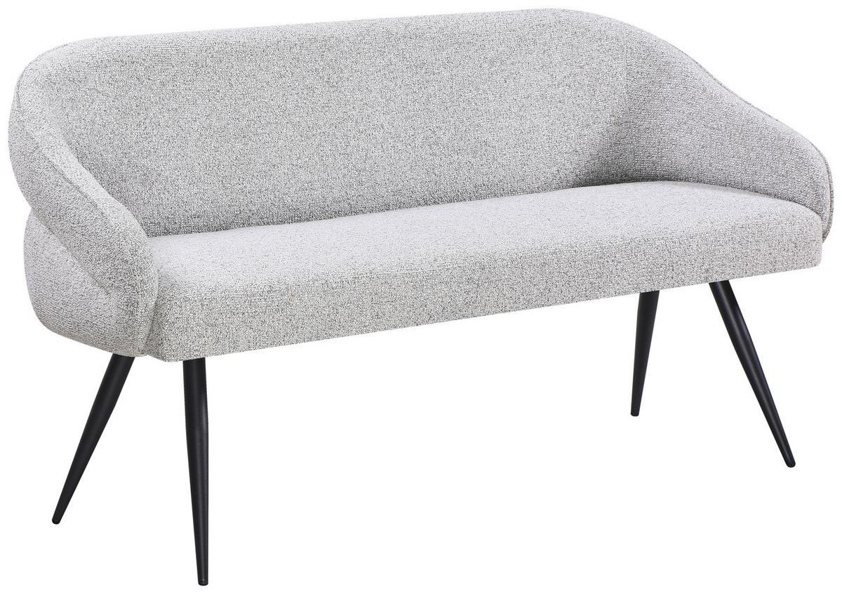 Sitzbank Royal Beige/Grau B: 150 cm - Schwarz/Grau, MODERN, Textil/Metall (150ml) - Livetastic