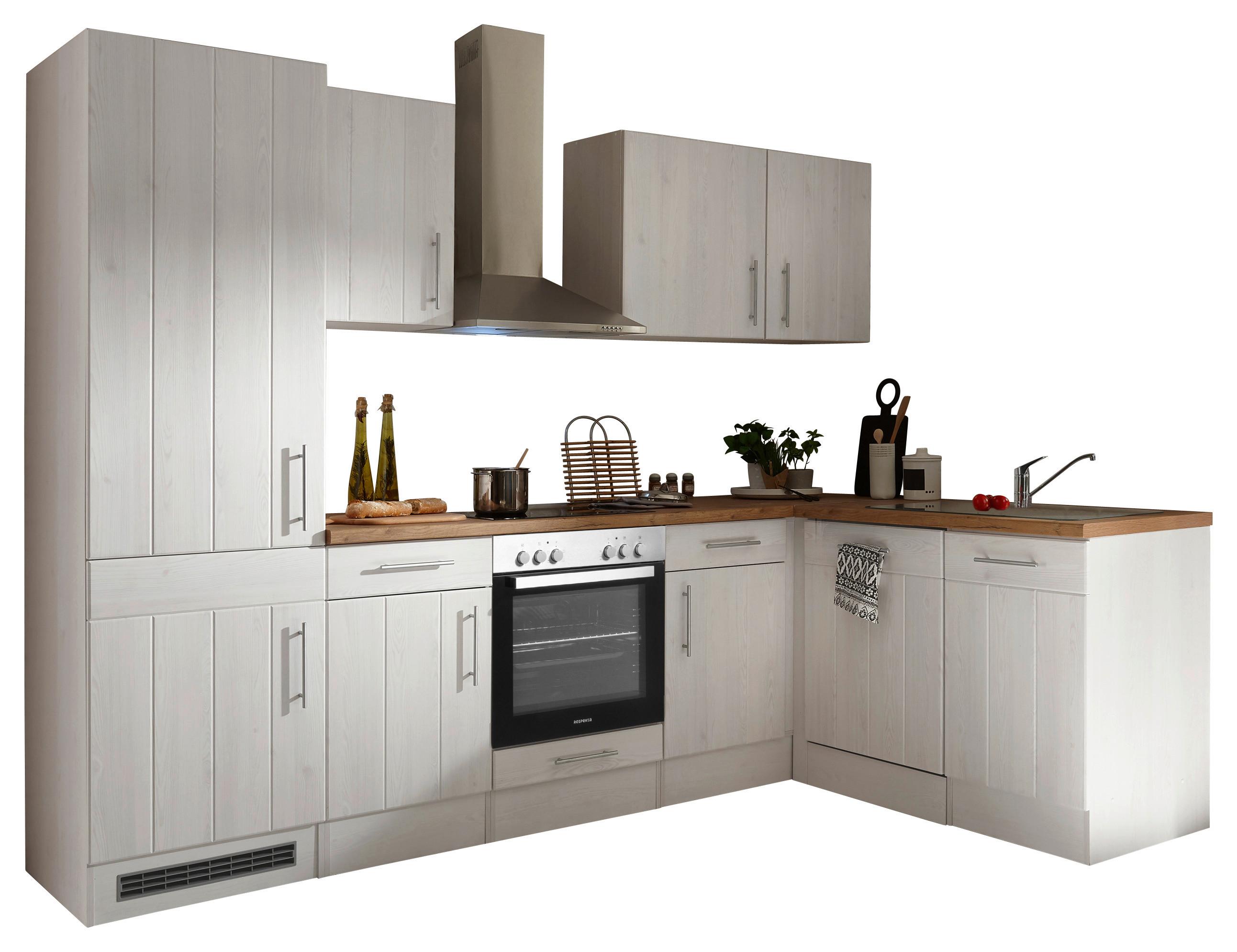 Eckküche Anton Landhaus - Wildeiche/Lärchefarben, Basics, Holzwerkstoff (280/172cm) - Respekta