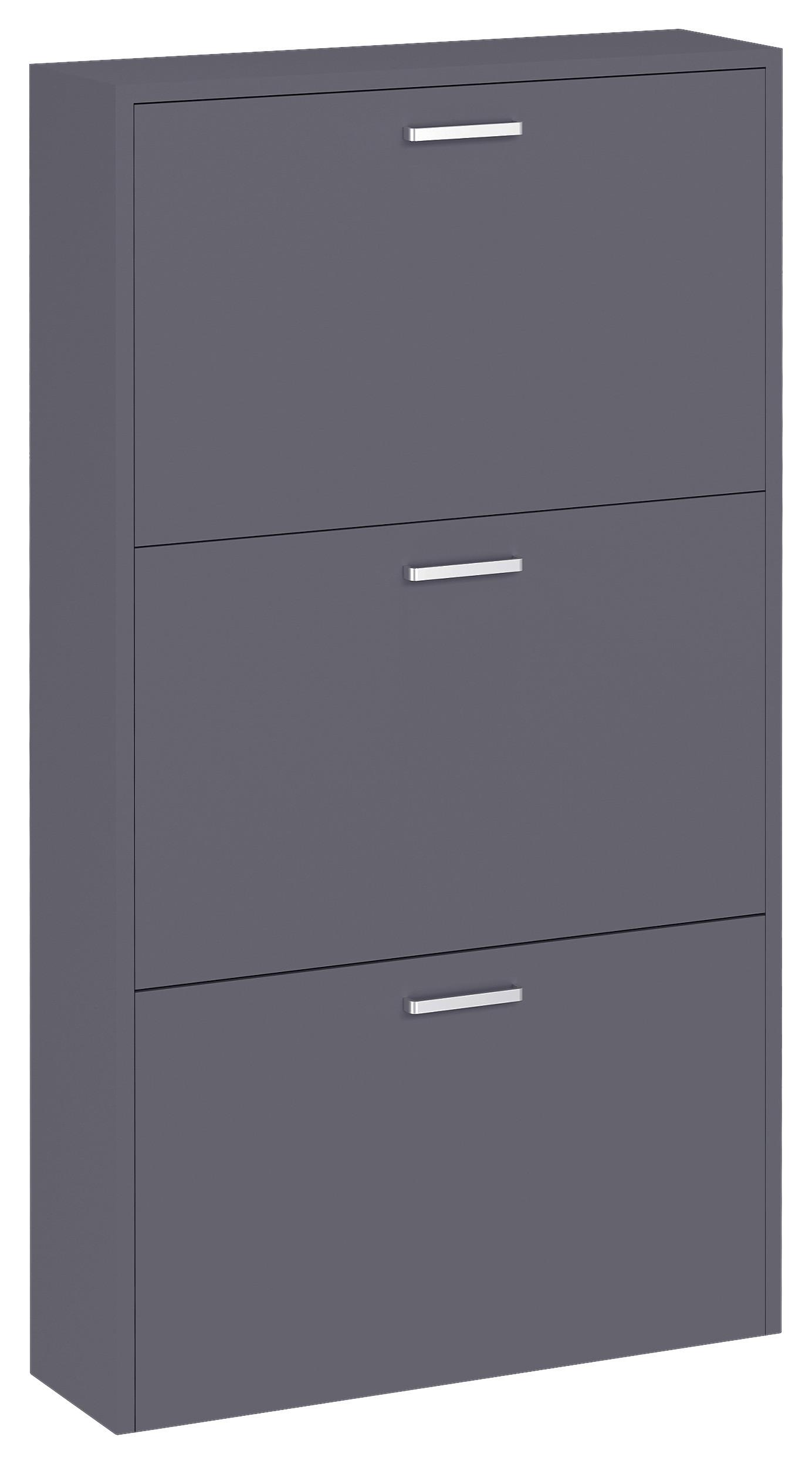 Schuhschrank Sulos Anthrazit B: 59 cm - Anthrazit, Design, Holzwerkstoff (59/108/17cm) - MID.YOU