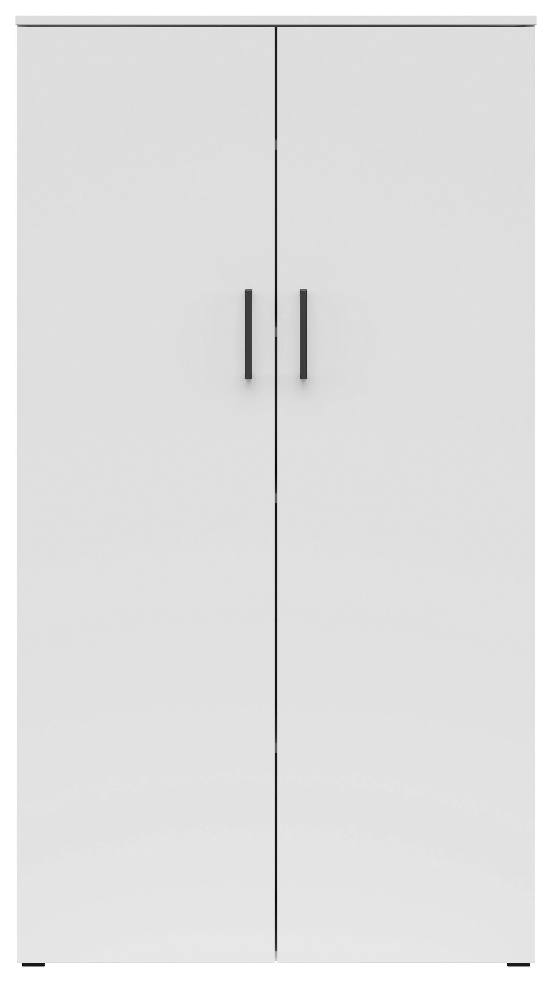Skriňa CABINET - čierna/biela, Modern, kompozitné drevo/plast (80/147/40cm)