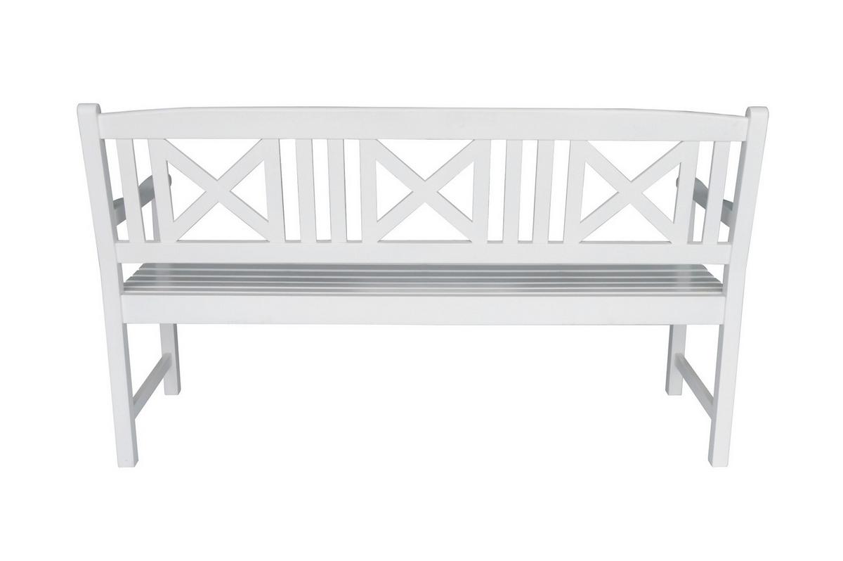 Gartenbank Ph-Aca-3gb-White - Weiß, Basics, Holz (150/61/89cm)