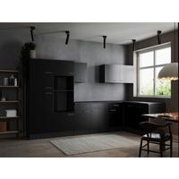 Eckküche Oliver Grau, Schwarz S: 340x172cm - Schwarz/Grau, Design, Holzwerkstoff (340/172cm) - Respekta